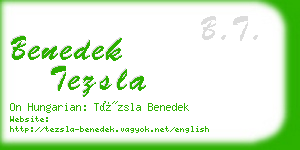 benedek tezsla business card
